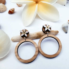 Load image into Gallery viewer, Plumeria Hoops