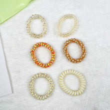 Load image into Gallery viewer, 6PCS Gradient Color Phone Cord Hair Tie Women's Rubber Band