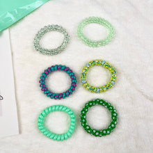 Load image into Gallery viewer, 6PCS Gradient Color Phone Cord Hair Tie Women's Rubber Band