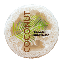 Load image into Gallery viewer, Coconut Sea Salt & Kukui Exfoliating Loofah Soap 4.75oz