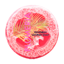 Load image into Gallery viewer, Plumeria Sea Salt & Kukui Exfoliating Loofah Soap 4.75oz