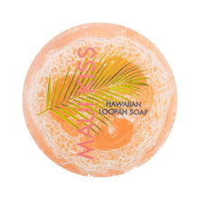 Load image into Gallery viewer, Maui Kiss Sea Salt & Kukui Exfoliating Loofah Soap 4.75oz