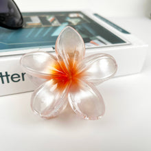 Load image into Gallery viewer, Plumeria Pearlescent Claw Hair Clips