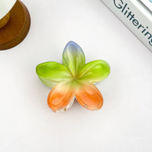Load image into Gallery viewer, Colorful Plumeria Claw Hair Clip