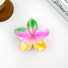 Load image into Gallery viewer, Colorful Plumeria Claw Hair Clip