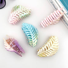 Load image into Gallery viewer, Candy Color Gradient Leaf Hair Clip
