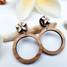 Load image into Gallery viewer, Plumeria Hoops