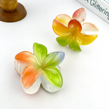 Load image into Gallery viewer, Colorful Plumeria Claw Hair Clip