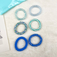 Load image into Gallery viewer, 6PCS Gradient Color Phone Cord Hair Tie Women's Rubber Band