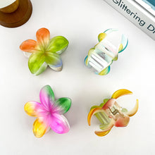 Load image into Gallery viewer, Colorful Plumeria Claw Hair Clip