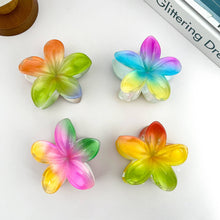 Load image into Gallery viewer, Colorful Plumeria Claw Hair Clip