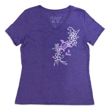 Load image into Gallery viewer, Flower Honu2 Ladies V-Neck