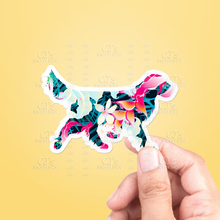 Load image into Gallery viewer, Tropical Dog Sticker Vinyl Decal