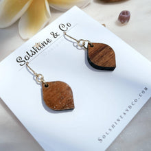 Load image into Gallery viewer, Small Koa Dangle Earrings