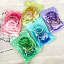 Load image into Gallery viewer, 6PCS Gradient Color Phone Cord Hair Tie Women's Rubber Band