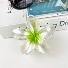 Load image into Gallery viewer, Plumeria Pearlescent Claw Hair Clips