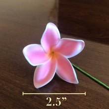 Load image into Gallery viewer, Plumeria Foam Flower with Stem Light Pink 2.25&quot;

