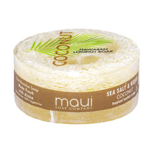 Load image into Gallery viewer, Coconut Sea Salt &amp; Kukui Exfoliating Loofah Soap 4.75oz
