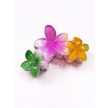 Load image into Gallery viewer, Multi Tone Hawaiian Plumeria Hair Claw Clip
