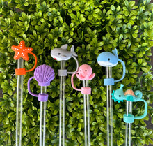 Load image into Gallery viewer, Sea Creature Animal Straw Toppers
