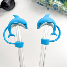 Load image into Gallery viewer, Dolphin Straw Toppers
