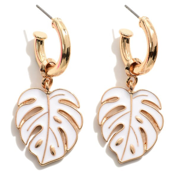 Monstera Drop Earrings