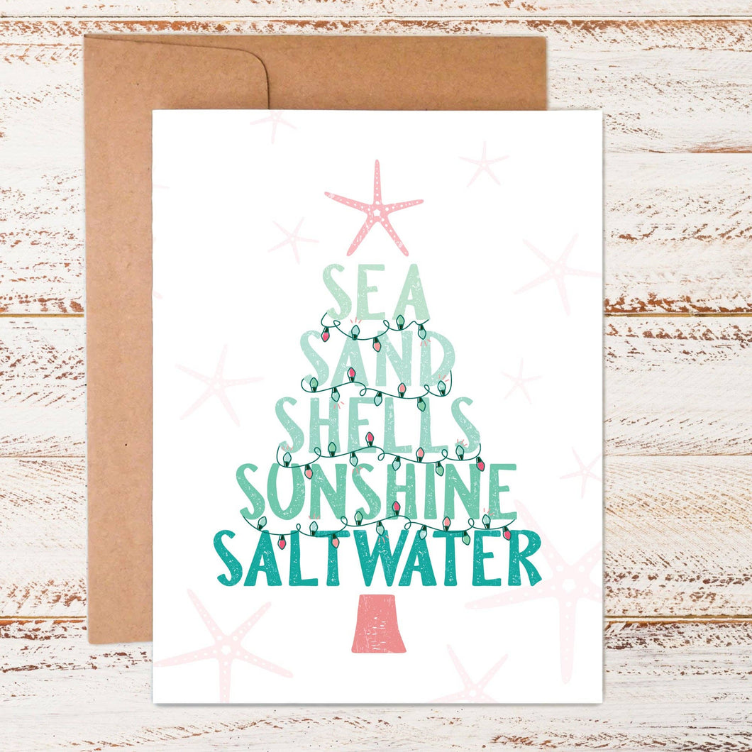 Beachy Christmas | Greeting Card