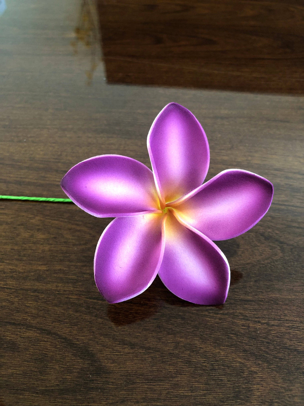Plumeria Foam Flower with Stem Purple 3