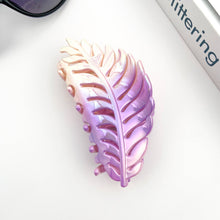 Load image into Gallery viewer, Candy Color Gradient Leaf Hair Clip
