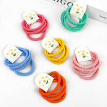 Load image into Gallery viewer, Set of 4 Colorful High Elasticity Pleated Hair Ties
