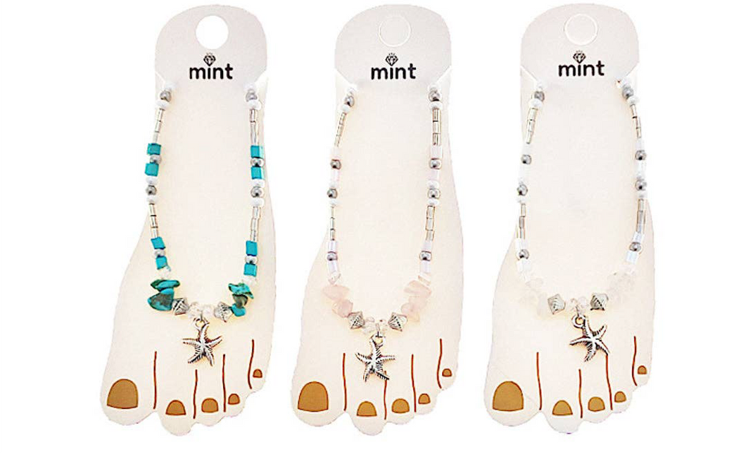 Beaded Starfish Anklet