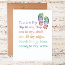 Load image into Gallery viewer, Flip To My Flop Greeting Card
