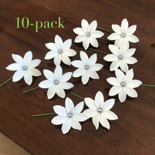 Load image into Gallery viewer, Tiare Foam Flower Black Pearl with Stem 3&quot;
