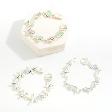 Load image into Gallery viewer, Silver Sea Turtle, Dolphin or Starfish Bracelet With Enamel Accent
