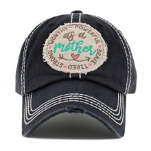 Load image into Gallery viewer, As A Mother Embroidered Distressed Cap
