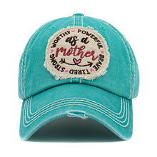 Load image into Gallery viewer, As A Mother Embroidered Distressed Cap
