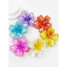 Load image into Gallery viewer, Colorful Hawaiian Flower Hair Claw Shiny
