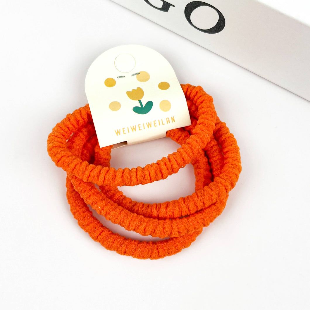 Set of 4 Colorful High Elasticity Pleated Hair Ties
