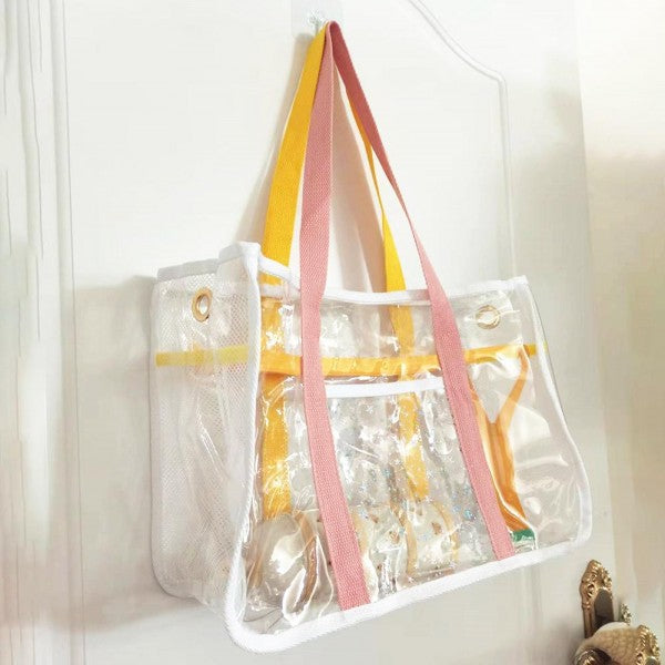 Clear Tote Bag-Pink