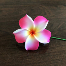 Load image into Gallery viewer, Plumeria Foam Flower with Stem, Fuchsia Pink 2.5"
