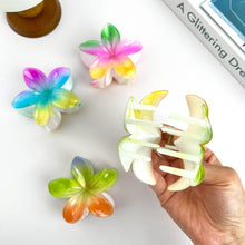 Load image into Gallery viewer, Colorful Plumeria Claw Hair Clip
