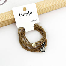 Load image into Gallery viewer, 4pcs Heart/Flower Hair Tie Set
