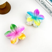 Load image into Gallery viewer, Colorful Plumeria Claw Hair Clip
