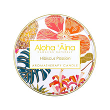 Load image into Gallery viewer, Aloha &#39;Aina - Hibiscus Passion Gold Tin Candle
