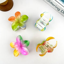 Load image into Gallery viewer, Colorful Plumeria Claw Hair Clip
