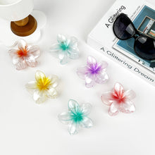 Load image into Gallery viewer, Plumeria Pearlescent Claw Hair Clips
