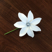 Load image into Gallery viewer, Tiare Foam Flower Black Pearl with Stem 3&quot;
