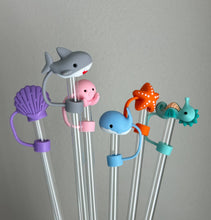 Load image into Gallery viewer, Sea Creature Animal Straw Toppers
