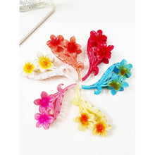 Load image into Gallery viewer, Colorful Plumeria Flowers Hair Claw
