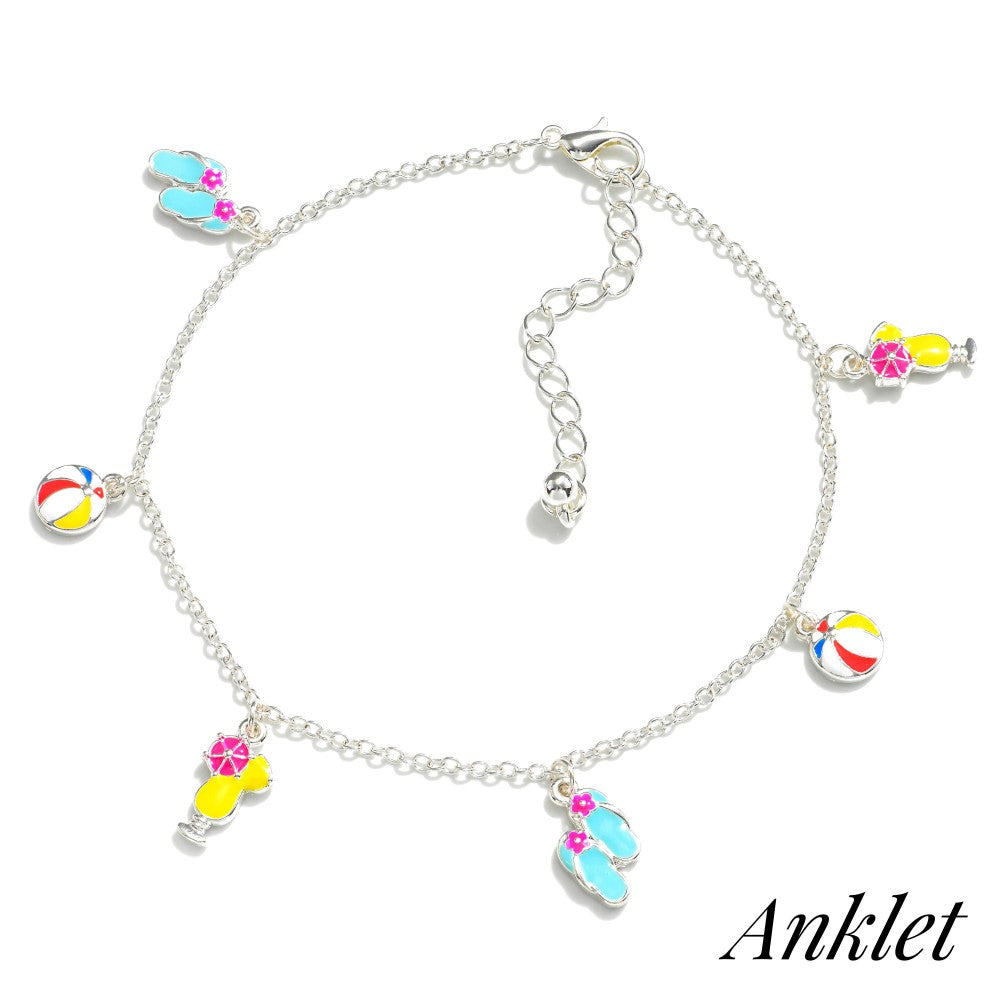 Beach Gear Pendants Chain Link Anklet